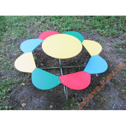 Столик с лавками "Цветочек" Столик с лавками "Цветочек"