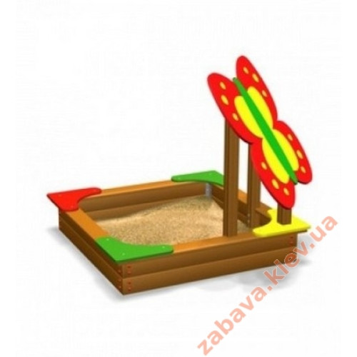 Дитяча пісочниця з козирком Метелик на майданчик