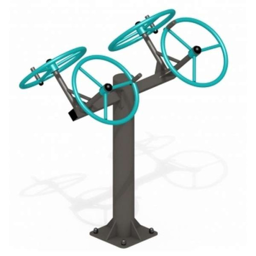 Спортивний тренажер подвійний металевий вуличний Спортивний тренажер подвійний металевий вуличний