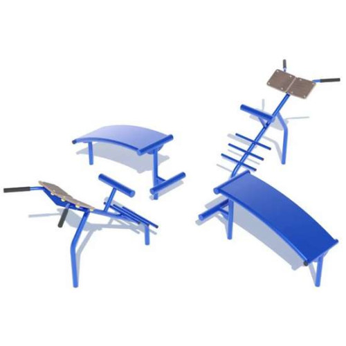 Вуличний комплекс гіперекстензія-прес на майданчик