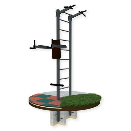 Уличная шведская стенка металлическая с брусьями и турником SW-01 Уличная шведская стенка металлическая с брусьями и турником SW-01