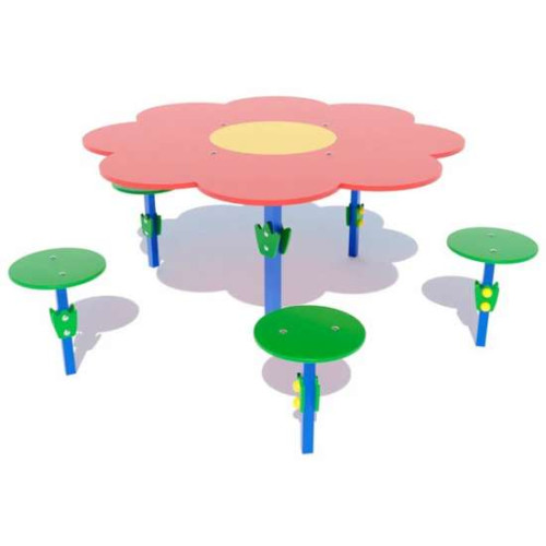 Детский столик "Поляна для улицы" со стульями Детский столик "Поляна для улицы" со стульями