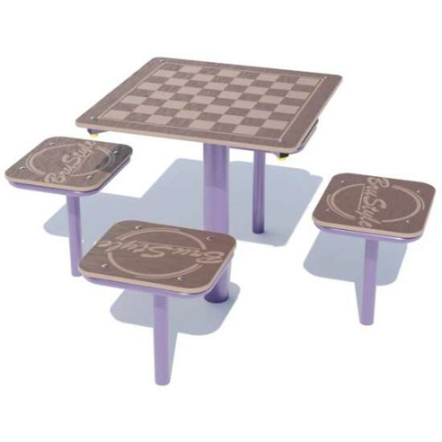 Столик детский для игры в шахматы с 4 сидениями