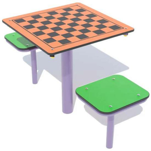 Детский столик для игры в шахматы с 2 сидениями Детский столик для игры в шахматы с 2 сидениями