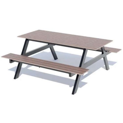 Стол со скамейками DIO918.2 (пластик)