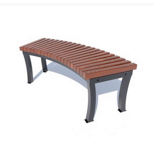 Лавка изогнутая парковая дугой без спинки 1150мм