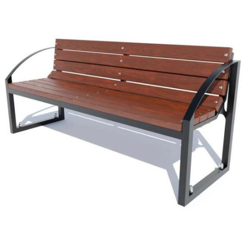 Уличная деревянная парковая скамейка