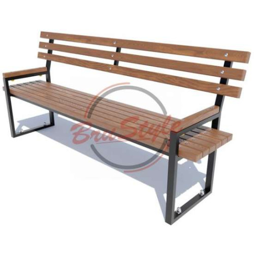 Скамейка парковая со спинкой и подлокотниками Скамейка парковая со спинкой и подлокотниками