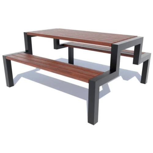 Стол с лавками уличный