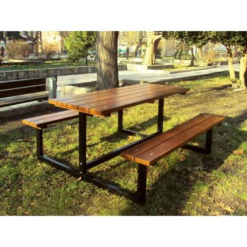 Стол уличный со скамейкой в парк Стол уличный со скамейкой в парк