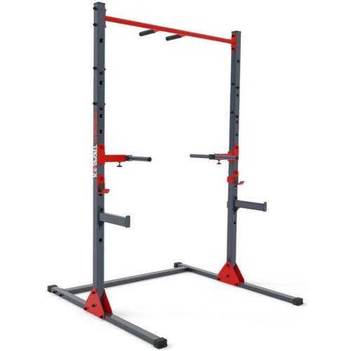 Силова рама для жиму штанги з турніком та поручнями сірого кольору