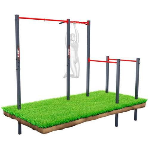 Вуличний турнік для підтягування з брусами KSOZ005