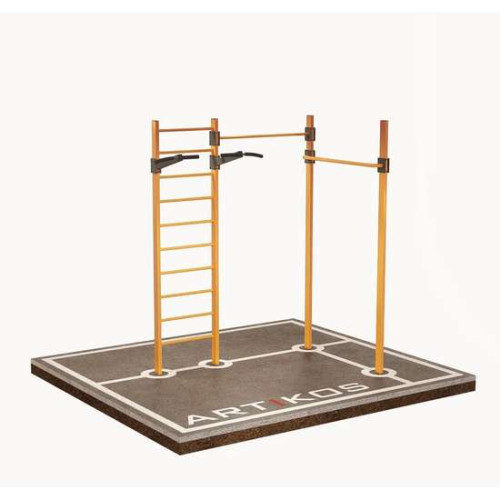 Вуличний спортивний комплекс Х-3 – шведська стінка та турнік металеві